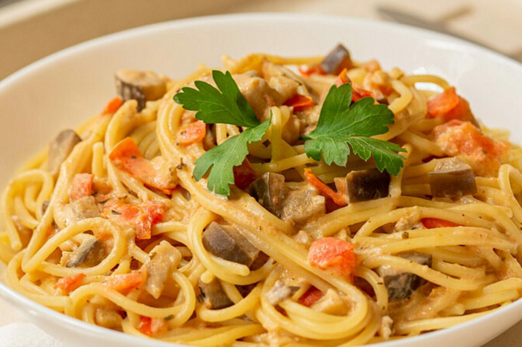 Menu Spaghetti aux légumes du soleil 