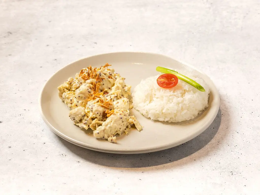 Émincé de poulet à la moutarde