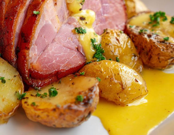 Palette de Porc à la diable, PDT rôties 