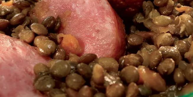Saucisse aux lentilles 