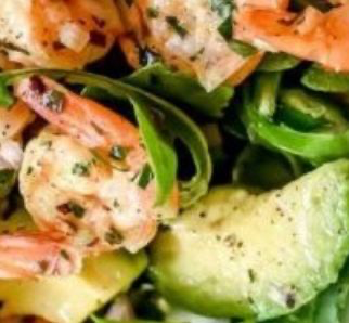 Salade avocat camarons 